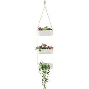 Hanging Wall Planter for Indoor Flower Plants, Ceramic Pots for Succulent Herb